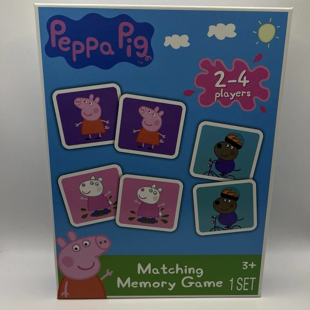 Peppa Pig Memory Matching Card‎ Game 2-4 Players Ages 3+ New In Box